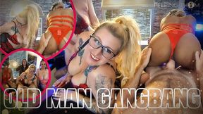 Loula Bella and Ashley - Old Man Gangbang